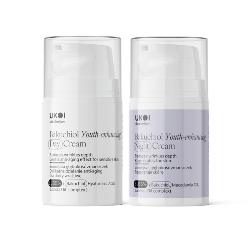 Zestaw kremów do twarzy UKOI z bakuchiolem