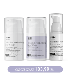 Zestaw kremów do twarzy i pod oczy UKOI z bakuchiolem