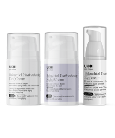 Zestaw kremów do twarzy i pod oczy UKOI z bakuchiolem