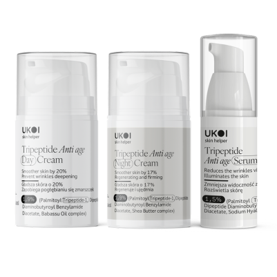 Zestaw kremy do twarzy + serum UKOI z tripeptydami