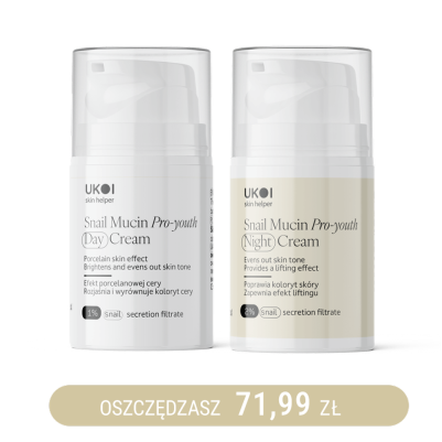 Zestaw kremów do twarzy UKOI z filtratem śluzu ślimaka