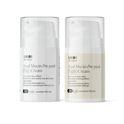 Zestaw kremów do twarzy UKOI z filtratem śluzu ślimaka