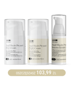 Zestaw kremy do twarzy + serum UKOI z filtratem śluzu ślimaka