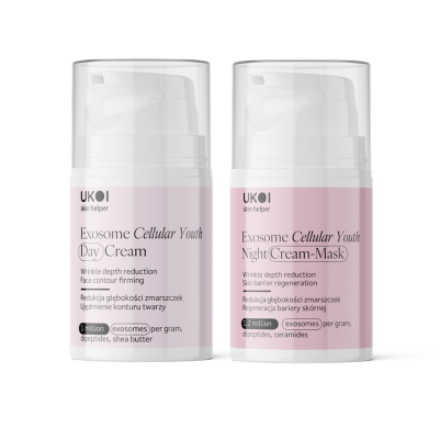 Zestaw kremów do twarzy UKOI z egzosomami