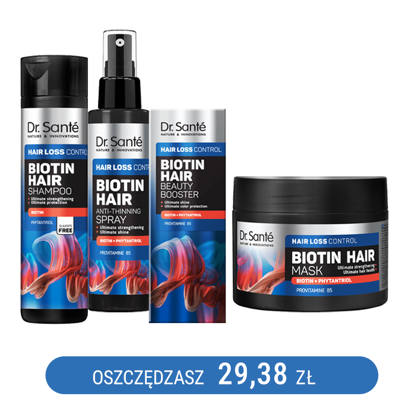Zestaw wzmacniający włosy Dr. Sante z biotyną