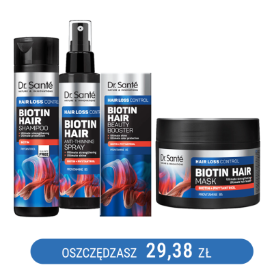 Zestaw wzmacniający włosy Dr. Sante z biotyną