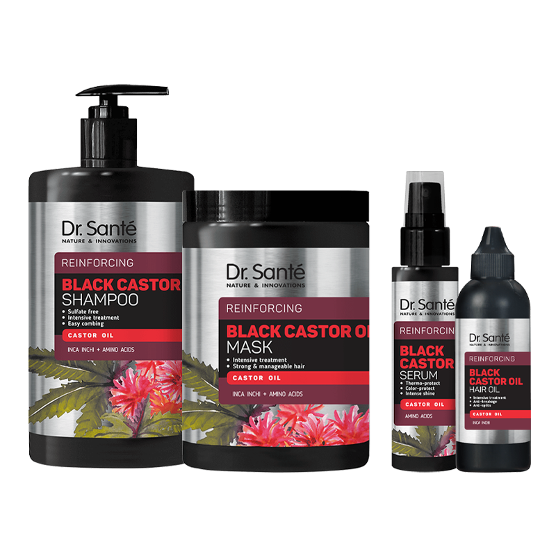 Zestaw XL z olejem rycynowym Zdrowe Włosy Dr. Sante
