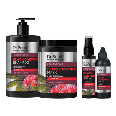 Zestaw XL z olejem rycynowym Zdrowe Włosy Dr. Sante