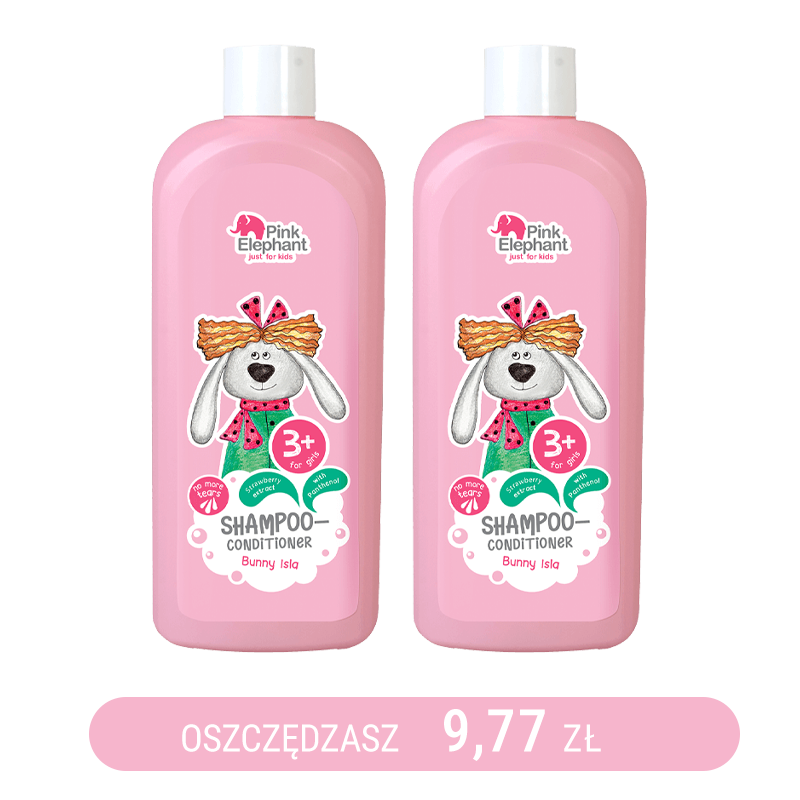 Szampon-odżywka Zając Isla Pink Elephant 500ml x2