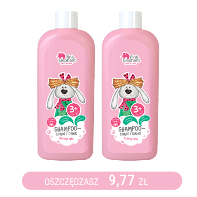 Szampon-odżywka Zając Isla Pink Elephant 500ml x2