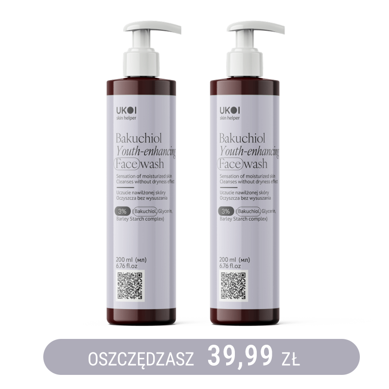 UKOI Żel do Mycia Twarzy Anti-age z tripeptydami x2