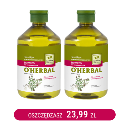 Szampon do włosów farbowanych z ekstraktem z tymianku O'Herbal 500ml x2