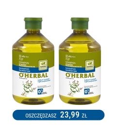 Szampon do włosów przetłuszczających się z ekstraktem z mięty O'Herbal 500ml x2
