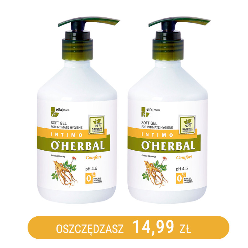 Żel do higieny intymnej z ekstraktem z żeń-szenia - 500 ml x2