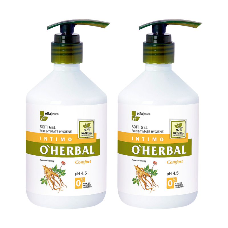 Żel do higieny intymnej z ekstraktem z żeń-szenia 500ml O'Herbal x2