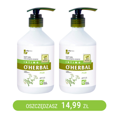 Żel do higieny intymnej z ekstraktem z krwawnika - 500 ml x2