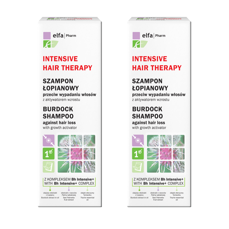 Szampon łopianowy przeciw wypadaniu włosów z aktywatorem wzrostu - 200 ml x2