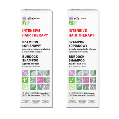 Szampon łopianowy przeciw wypadaniu włosów z aktywatorem wzrostu - 200 ml x2