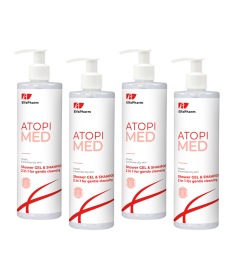 ATOPI MED Żel pod prysznic i Szampon 2 w 1 do delikatnego oczyszczania Elfa Pharm 400m x4