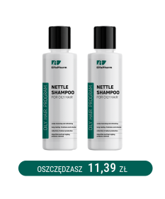 Oily Hair Szampon trychologiczny do włosów przetłuszczających się z pokrzywą Elfa Pharm 200ml x2
