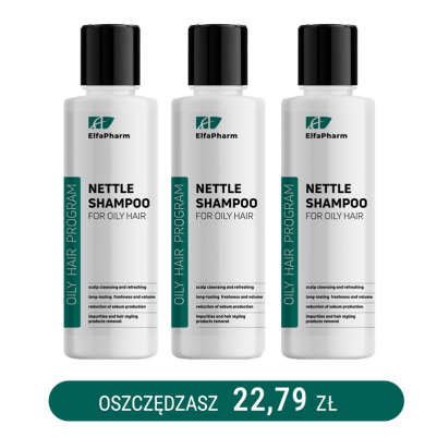 Oily Hair Szampon trychologiczny do włosów przetłuszczających się z pokrzywą Elfa Pharm 200m x3