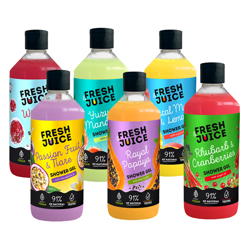 Zestaw testowy żeli pod prysznic Fresh Juice