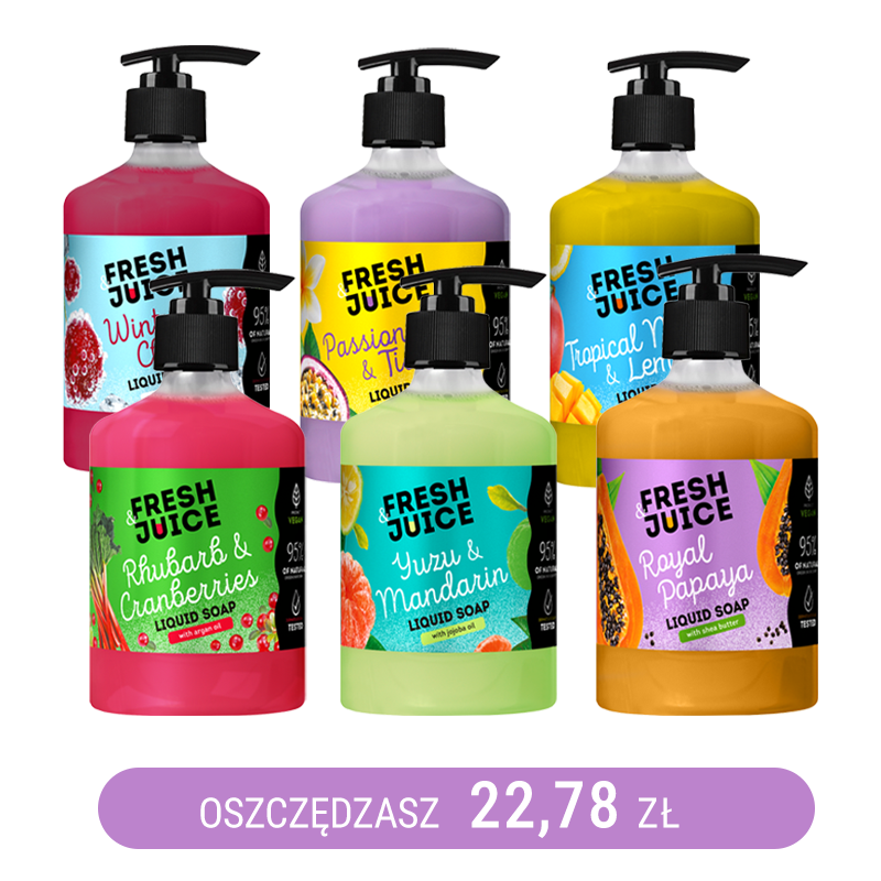 Zestaw testowy mydeł w płynie Fresh Juice