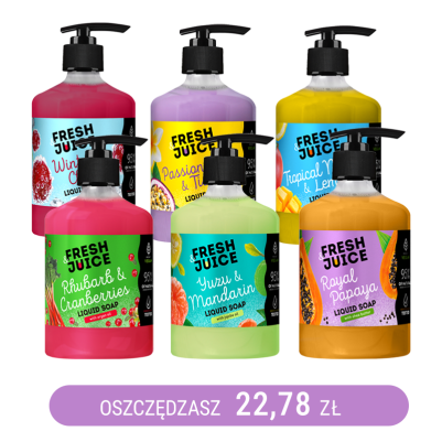 Zestaw testowy mydeł w płynie Fresh Juice