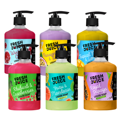 Zestaw testowy mydeł w płynie Fresh Juice