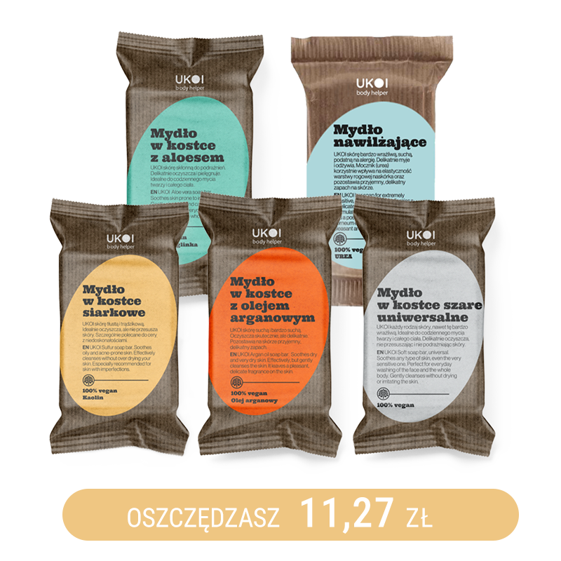 Zestaw testowy mydeł w kostce UKOI