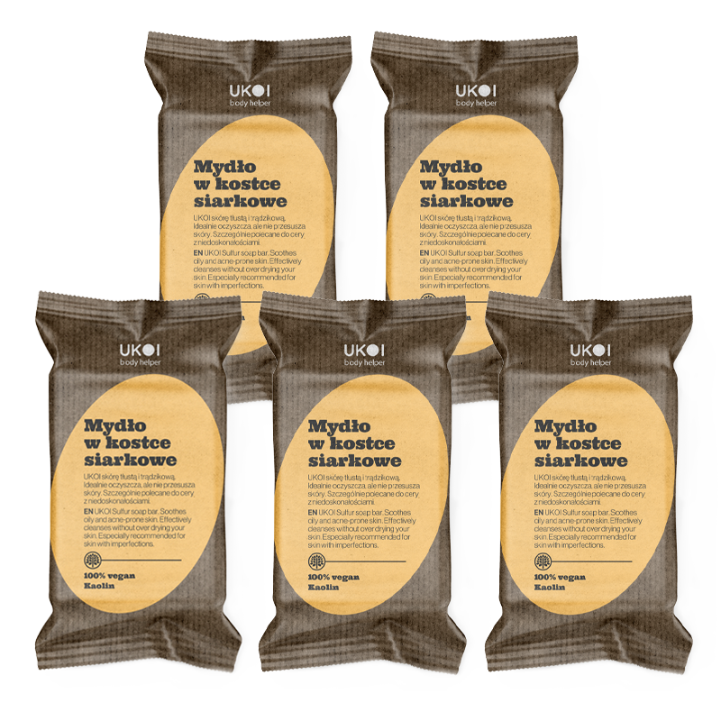 Siarkowe mydło w kostce 100g UKOI x5
