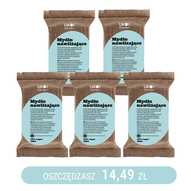 Nawilżające mydło w kostce. UREA - 100 g x5