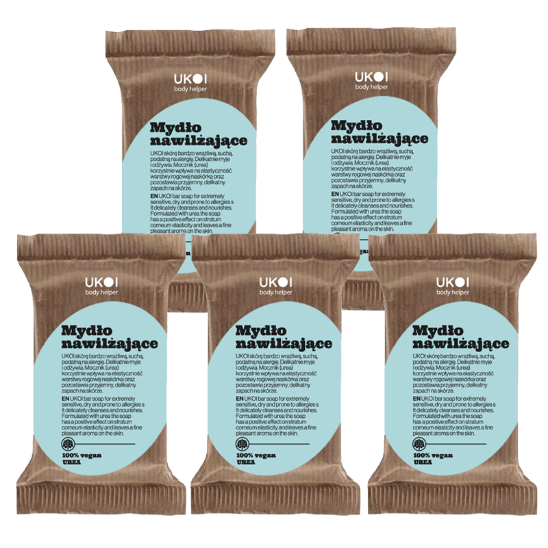Nawilżające mydło w kostce. UREA - 100g UKOI x5