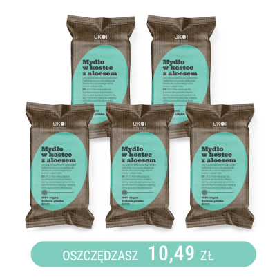 Naturalne mydło w kostce z ekstraktem z aloesu 100g x5