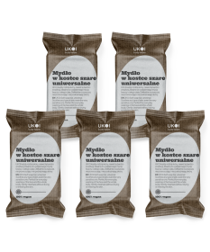 Szare, uniwersalne mydło w kostce 100g x5