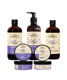 Zestaw do pielęgnacji ciała Lawenda i olejek lniany Green Pharmacy