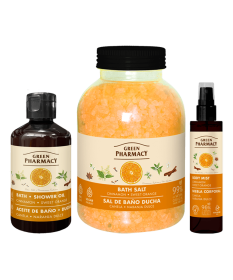 Zestaw do przyjemnej kąpieli o zapachu cynamonu i słodkiej pomarańczy