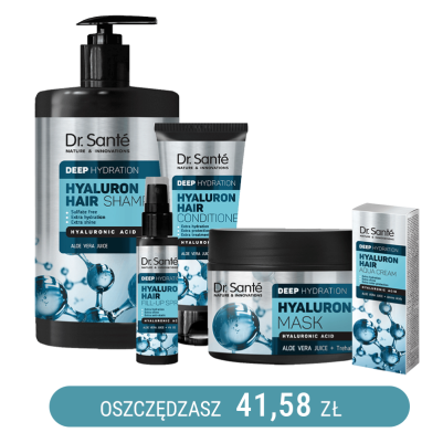 Zestaw intensywnie nawilżający włosy Dr. Sante z kwasem hialuronowym