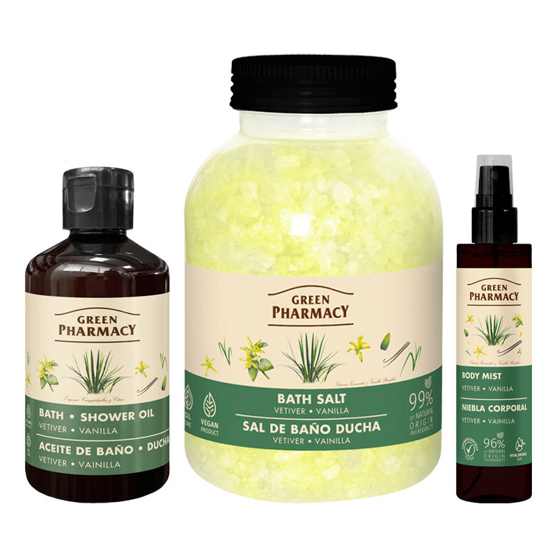 Zestaw do przyjemnej kąpieli o zapachu wetywerii i wanilii