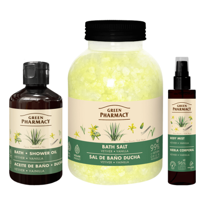 Zestaw do przyjemnej kąpieli o zapachu wetywerii i wanilii