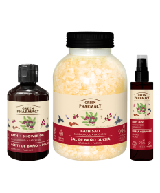 Zestaw do przyjemnej kąpieli o zapachu drzewa sandałowego i paczuli
