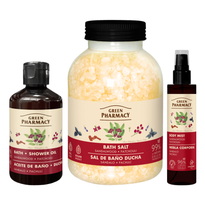 Zestaw do przyjemnej kąpieli o zapachu drzewa sandałowego i paczuli