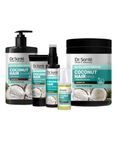 Zestaw do włosów wysuszonych z olejem kokosowym Dr. Sante