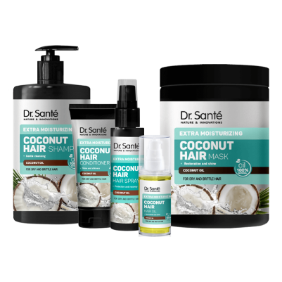 Zestaw do włosów wysuszonych z olejem kokosowym