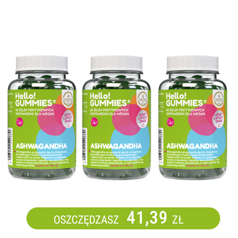 Ashwagandha Vege suplement diety x3