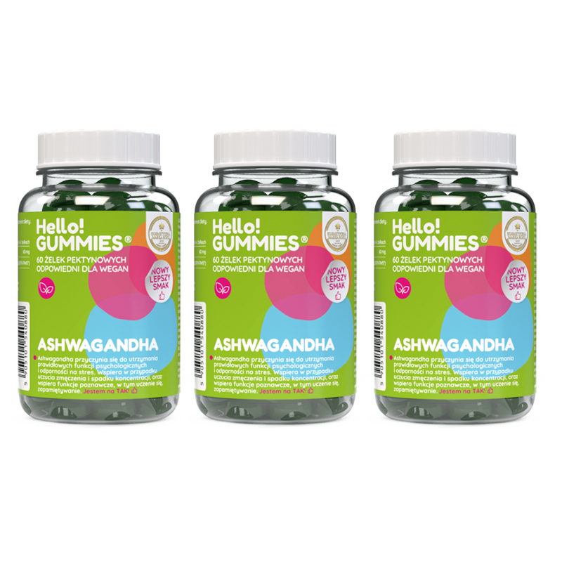 Ashwagandha Vege suplement diety Hello!Gummies x3