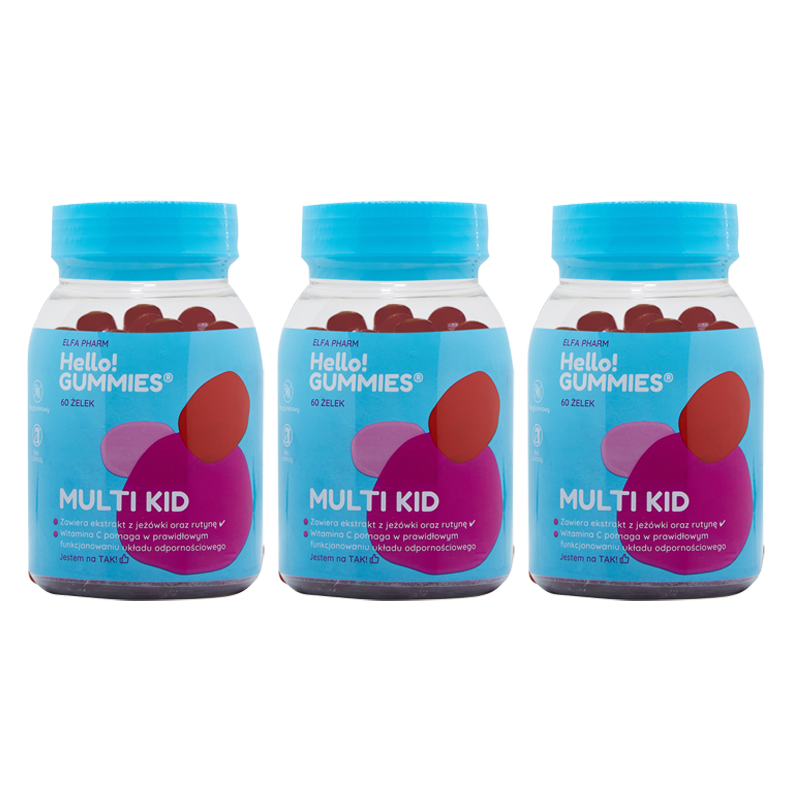 MULTI KID Żelki dla dzieci Hello!Gummies x3