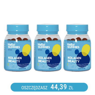 KOLAGEN BEAUTY Żelki z kolagenem i kwasm hialuronowym x3