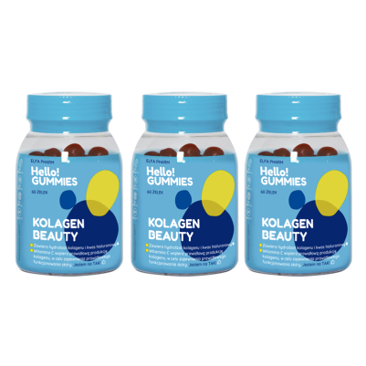 KOLAGEN BEAUTY Żelki z kolagenem i kwasm hialuronowym Hello!Gummies x3
