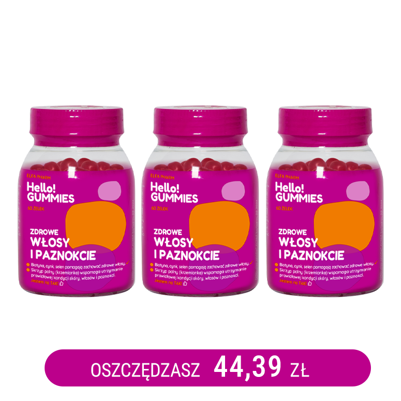 ZDROWE WŁOSY I PAZNOKCIE Żelki z witaminami - 300 g